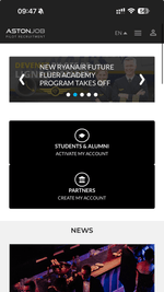 Plateforme Astonjob sur mobile