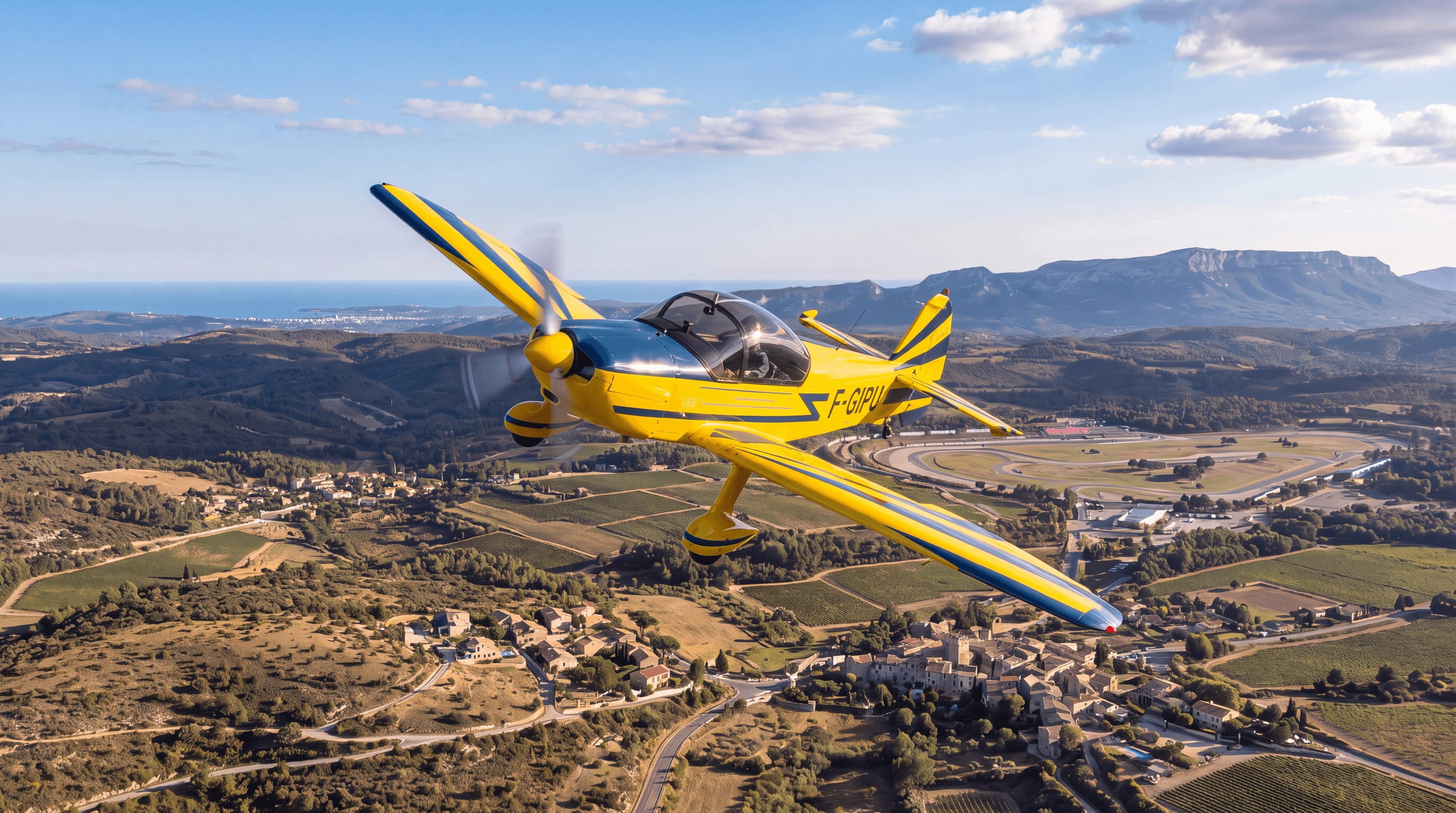 Mudry Cap 10 F-GIPU d'Astonfly en vol au-dessus du Castellet