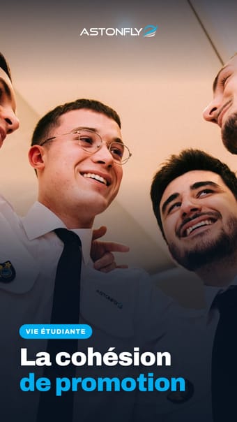 Élèves pilotes Astonfly réunis au sein de leur promotion