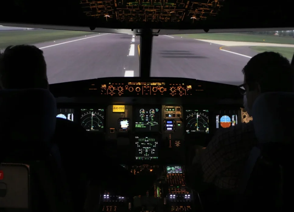 Boeing 737 MAX simulator - Flight inside